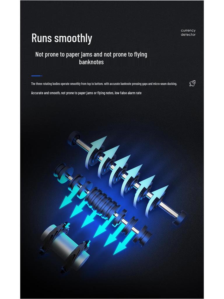 Счетчик банкнот Deli 33316S с детектором подделок класса B и национальной гарантией