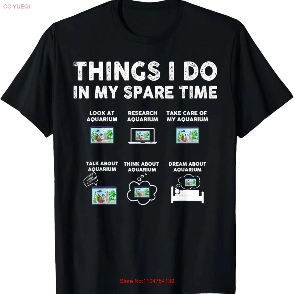 Things I Do in My Spare Time Funny Aquarium Aquatic Animals T Shirt vintage Washed Stylish homme Soft streetwear