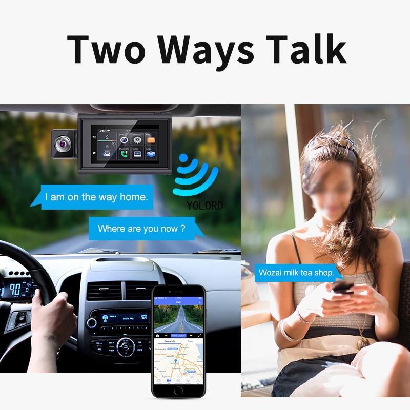 4G Android10.0 3Inch Car Rearview Mirror Dash Cam GPS Navigation WiFi Video Camera Recorder Remote 24Hrs Packing Monitor DVR
