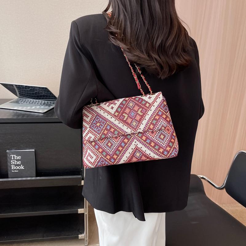 Женская модная повседневная сумка через плечо, новая стильная сумка через плечо с цепочкой, модная и простая большая сумка