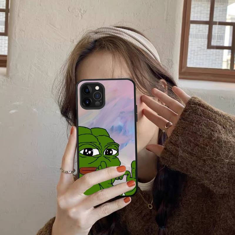Чехол для телефона Sad Frog meme для iPhone 11 12 13 Mini Pro Max 8 7 6 6S Plus X 5 SE 2020 XR XS Funda Case