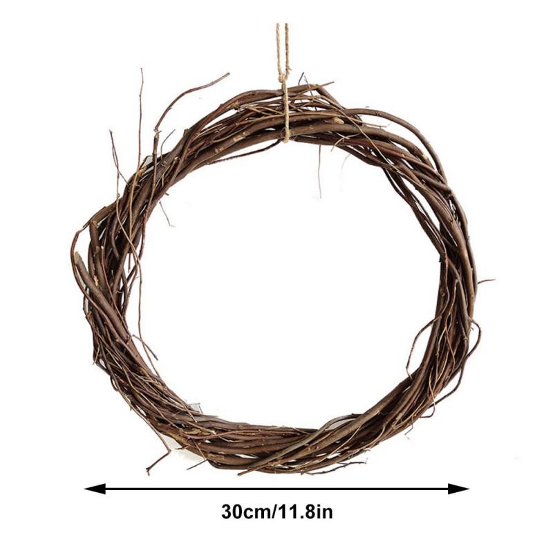 Willow Braided Ring Round Garland Natural Rattan Wreath Garland DIY Crafts Decor For Wedding Party Home Door Vine Ring Decor