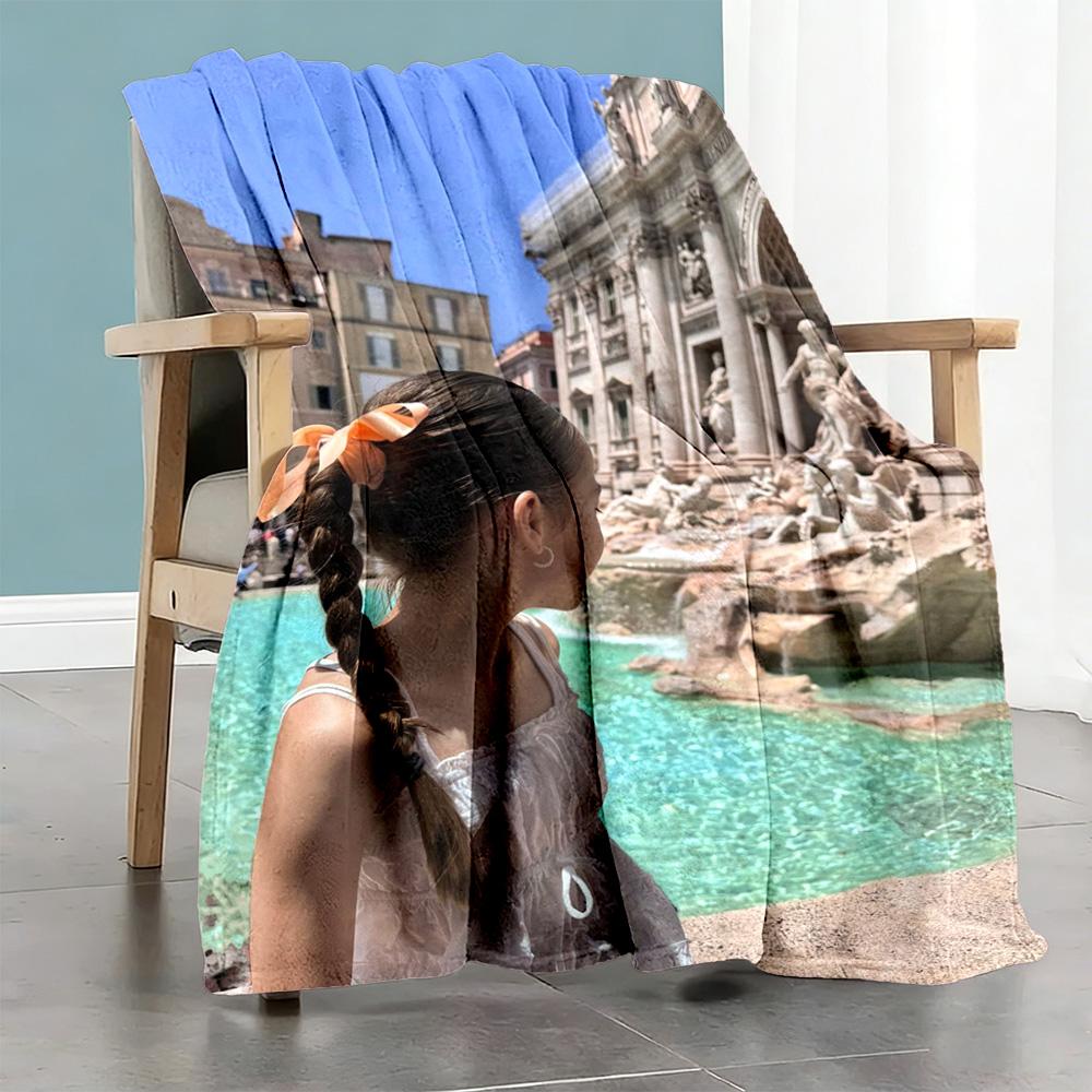 Customize Photo Personalized photos Blanket Throw Customizable Blanket Comfortable Suitable for Livingroom Office Chair Picnics Chair