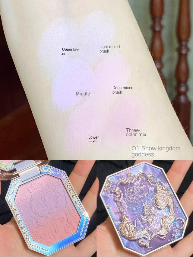 Flower Knows Gods Текстурированные румяна Фиолетово-красные Натуральные телесные Монохромная помада Матовый консилер Макияж под частную марку Румяна
