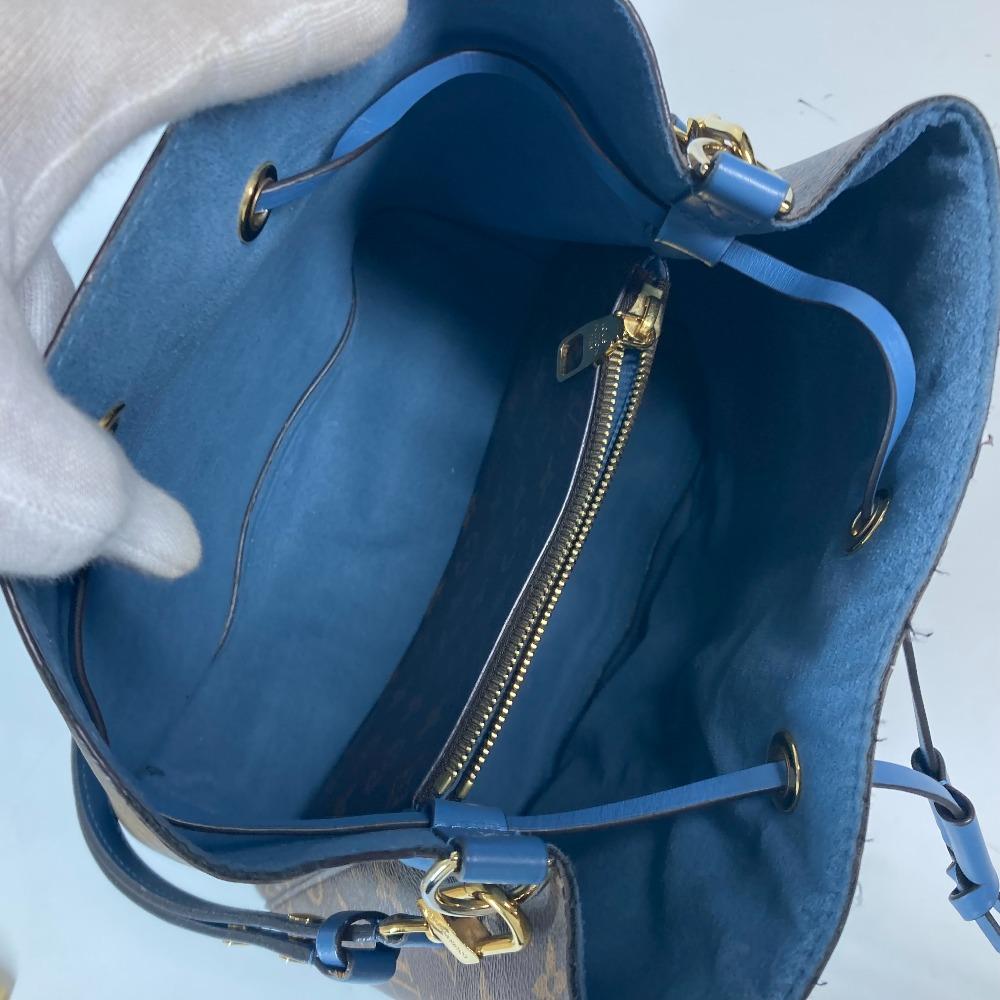 Louis Vuitton M43569 Сумка-ведро Monogram Neonoe Наплечная сумка Коричневый x синий
