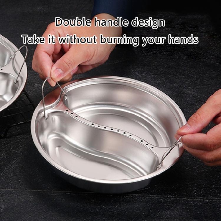 Вставка-пароварка из нержавеющей стали с ручкой Удобный разделенный поддон для приготовления на пару Паровая пластина для дома и ресторана