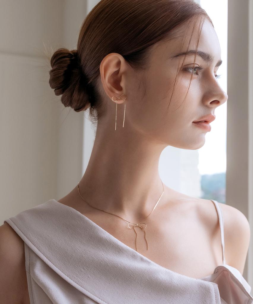 Mcel 14K/18K Balletcore Ribbon Necklace