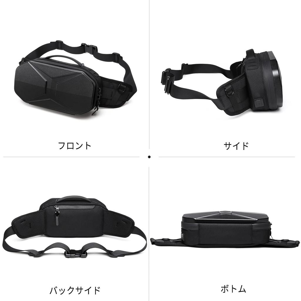 FANDARE Waterproof Waist Stylish Waist Pouch with USB Charging Compatible with Crossbody Popular for and Outdoor Silver Men's Bag, Port, 7.9-inch