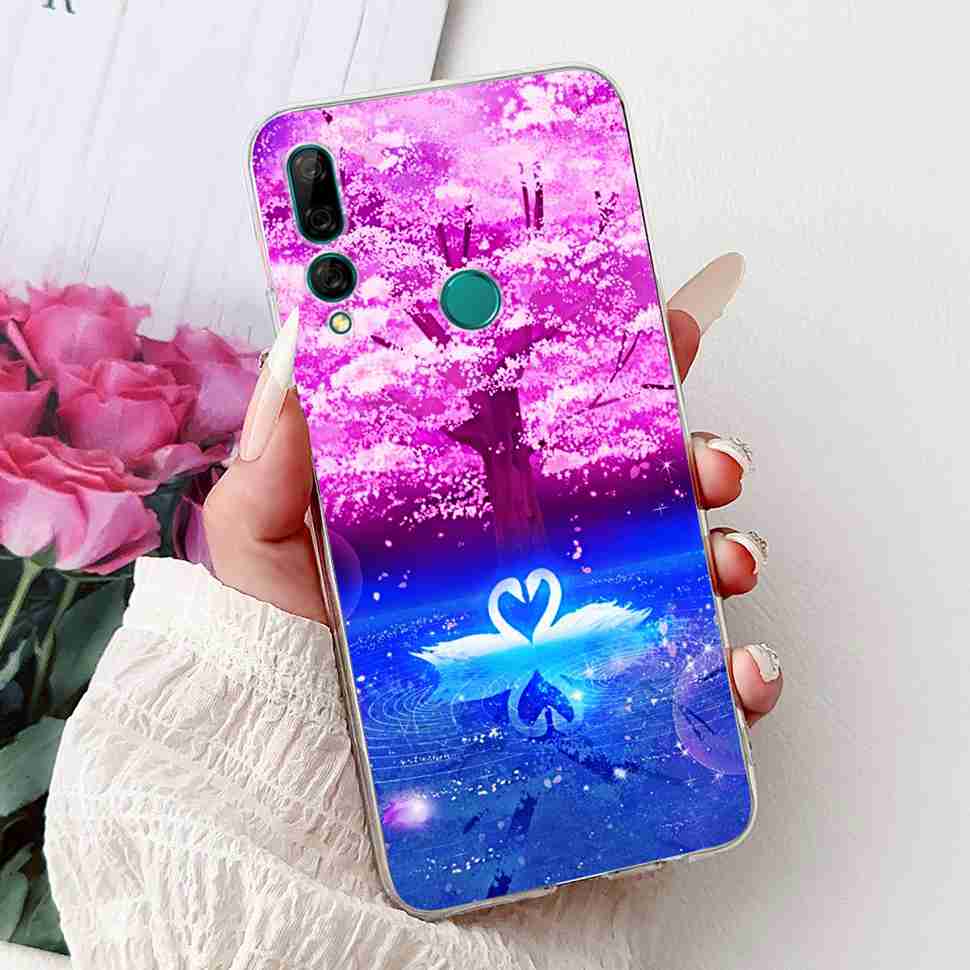For Huawei Y9 Prime 2019 6.59" Case Soft Silicone Fashion Flowers TPU Cover For Huawei y9 Prime 2019 STK-L21 Bumper Shell Coque