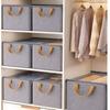 Collapsible Clothing Organizer Folding Clothes Storage Basket with Cover Metal Frame Underwear Storage Box Wardrobe Organizer