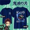 Demon Slayer Kamado Tanjiro Pure Cotton Tshirt for 2026 Summer KidsUnisexsWomens Fashion Casual Cosplay Short Sleeved Tshirt