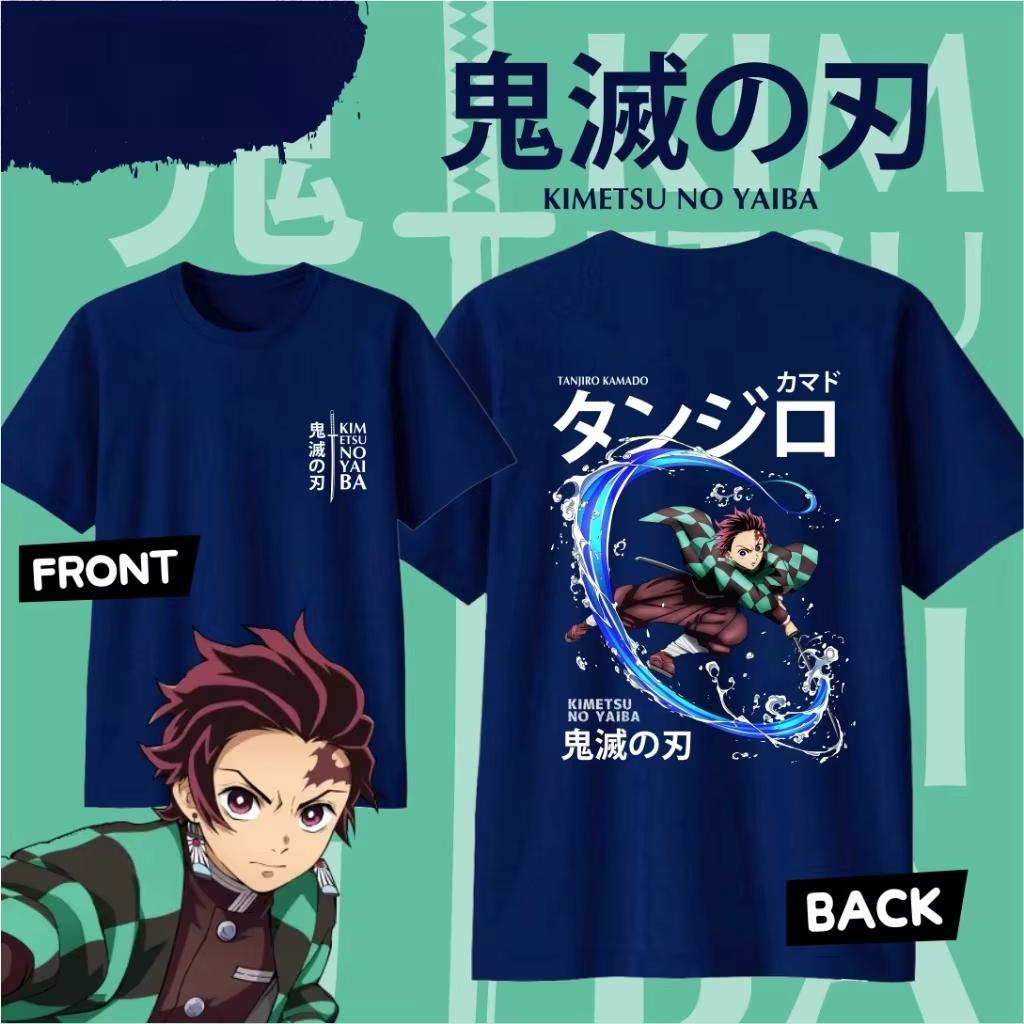 Demon Slayer Kamado Tanjiro Pure Cotton Tshirt for 2026 Summer KidsUnisexsWomens Fashion Casual Cosplay Short Sleeved Tshirt