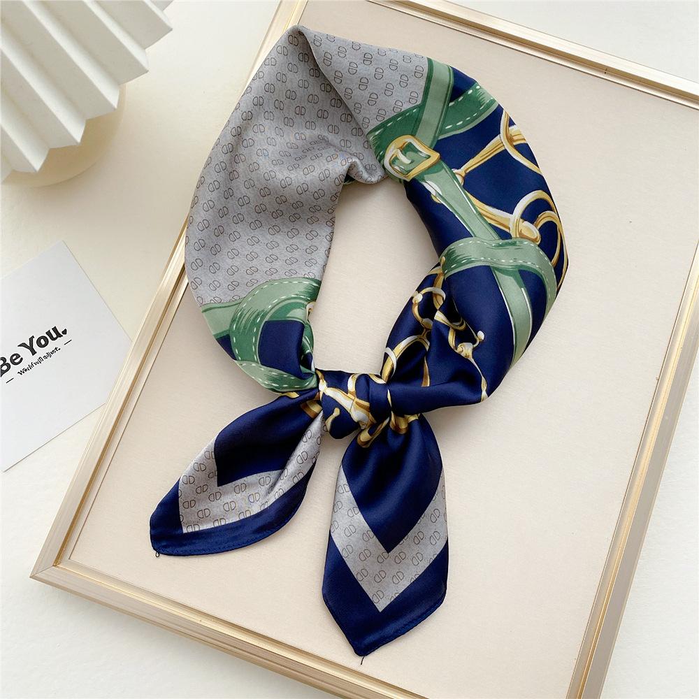 Fashion Decoration Scarf Hairband Tie Hair 70 Small Square Scarf Silk Scarf Women'S Spring And Autumn Versatile Small Scarf Professional Scarf