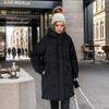 Осенне-зимнее женское хлопковое пальто средней длины, повседневная толстая теплая одежда на хлопковой подкладке, однотонная верхняя одежда с капюшоном, модная уличная одежда