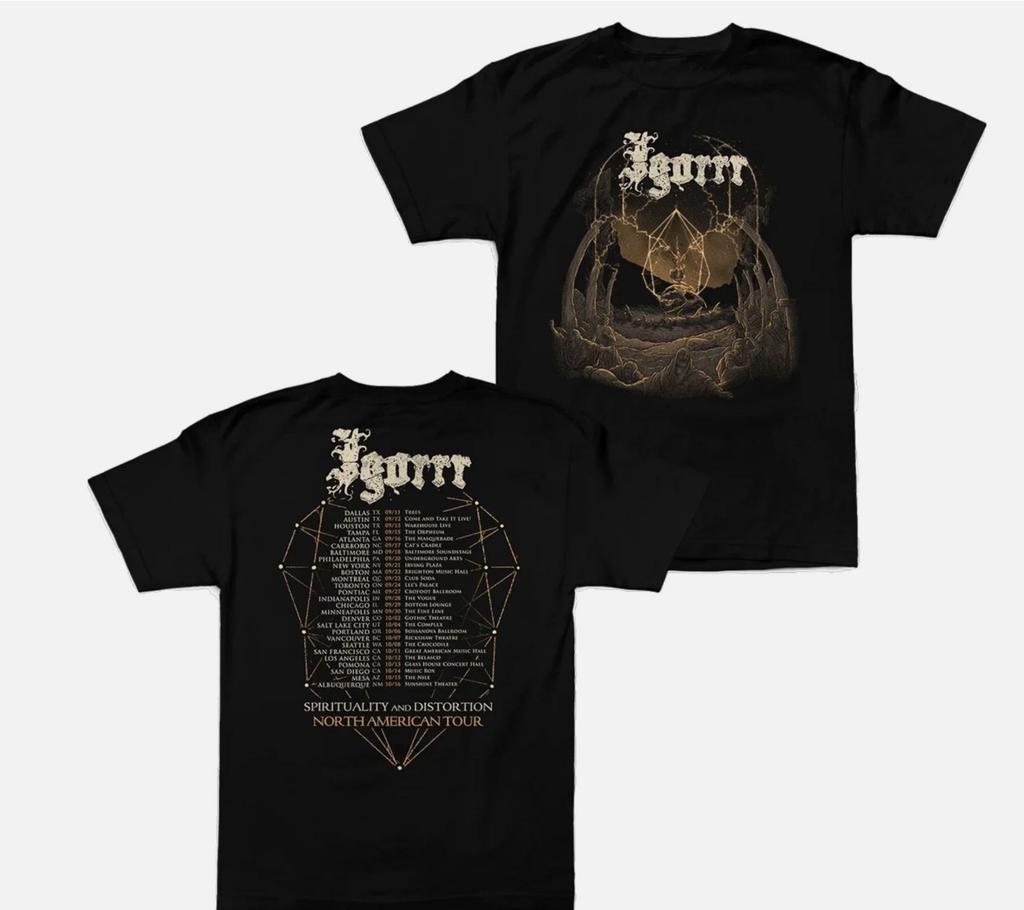 Двусторонняя футболка Igorrr Band - Lightning Skull Классическая черная Унисекс S-4XL