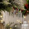 Crystal Clear Christmas Tree Ornaments Creative Party Holiday Decor New Icicle Decorations