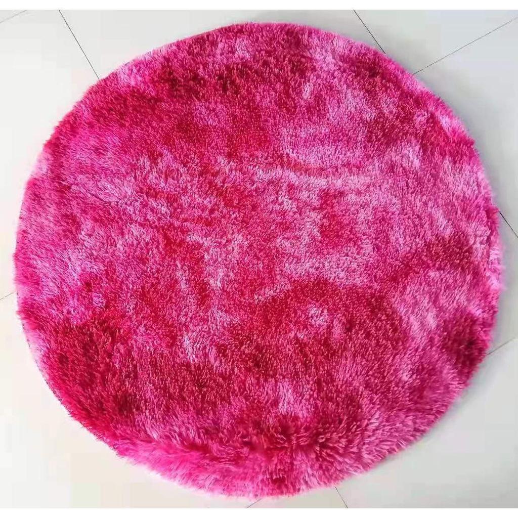 Круглый ковер и подушка для стула из шелковой шерсти - Спальня, Йога, Коврик для ног