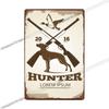 Охота Металлическая Табличка Жесть Ретро Охотник Табличка Железная Картина Охота Постер Магазин Винтажное Настенное Искусство Декорация Домашние Таблички 20x30см
