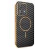 For Motorola Edge 40 Neo 5G Phone Case Carbon Fiber Textured Electroplated TPU Back Cover