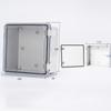 Outdoor Sealed Electrical Plastic Enclosure ABS with Hasp Distribution Box Transparent Cover IP66 Waterproof