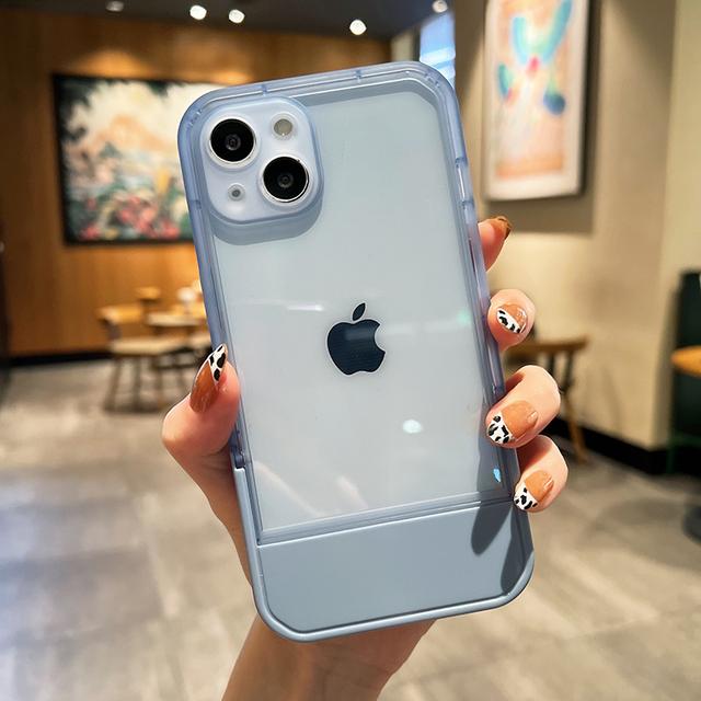 Прозрачный чехол-подставка для iPhone 14 Pro Max 11 13 12 X Xr Xs 8 Plus, противоударный мягкий силиконовый чехол Funda
