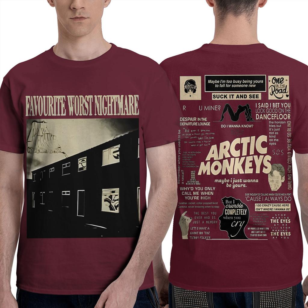 Футболка Arctic Monkeys Взрослая Хип-хоп Потрясающая 100% Хлопковая Футболка Летняя С Круглым Вырезом Популярная Футболка С Принтом Одежда Оверсайз