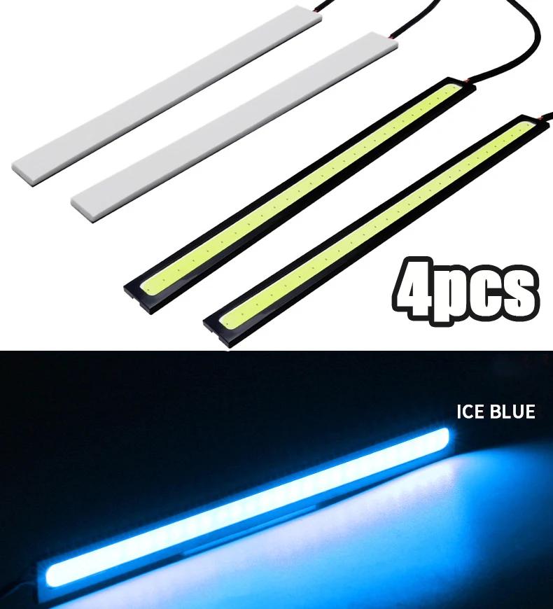 2/4 шт ультратонкие яркие светодиодные автомобильные дневные ходовые огни COB SuperBright с низким потреблением энергии автомобильные противотуманные фары DRL 12 В DRL лампы