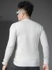 European Style Trendy Letter Print Sweater Men's Knitwear Autumn Inner Wear Wool Sweater Men's Round Neck Base Shirt