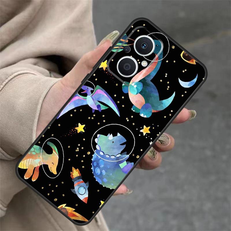 Чехол-коллаж с динозаврами для OPPO Reno 14F 13F 12F 11F 10 12 13 14 Pro 7 8 Lite OPPO Find X5 X6 X8 X9 Pro