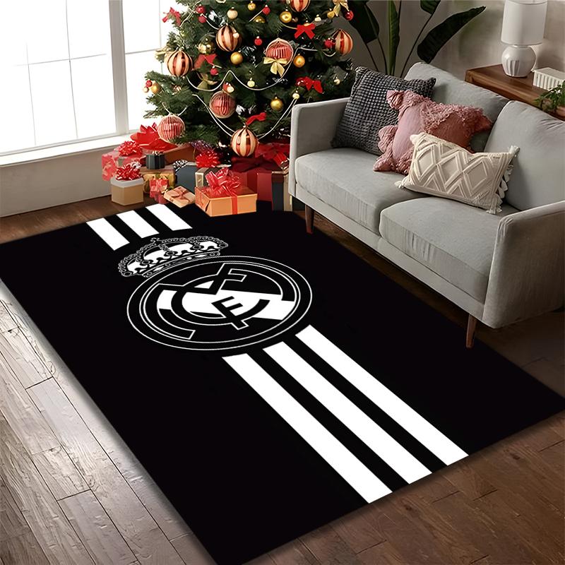 Ковер с принтом Real Madrid, Многофункциональный ковер для офисного кресла, дивана, Ковер для дома и жилых помещений, Легко чистящийся