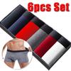 6pcs Set Men's Underwear Boxers Cotton Male Panties Boxers Breathable Man Boxer Solid Underpants Comfortable Shorts Calzoncillo Hombre
