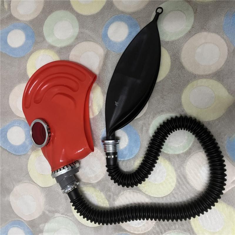 Половина лица, силикагель, противогаз, фетиш, латексный дыхательный мешок, резиновая трубка, аксессуар, модный головной убор SM Conquer, удушающий головной убор, косплей