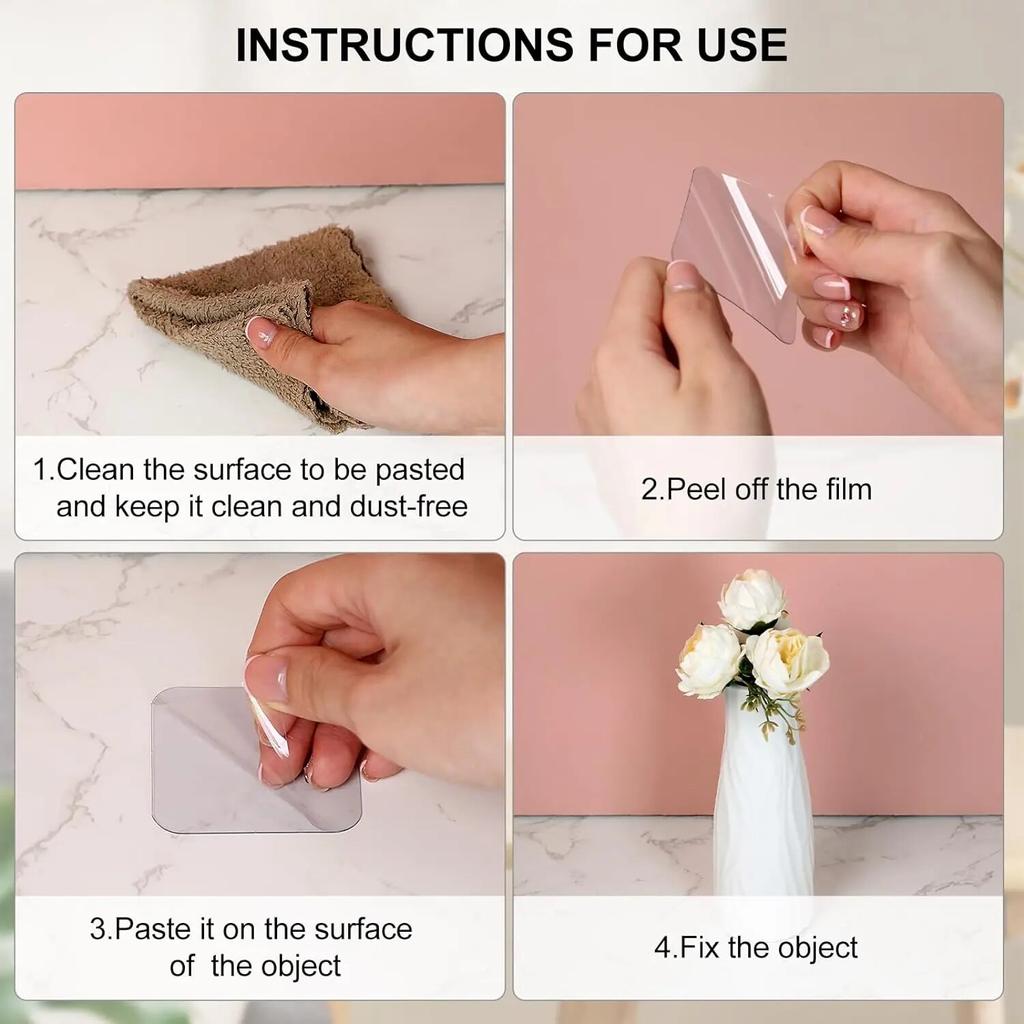 50/150 шт. двусторонняя нано-лента, прозрачные самоклеящиеся квадратные подушечки, настенные наклейки, водостойкая немаркирующая монтажная фиксирующая лента