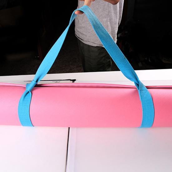 Портативный фитнес-коврик для йоги, эластичный ремень для переноски на плече, двусторонний слинг