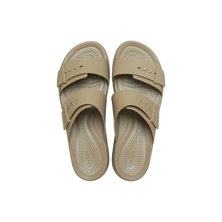 Crocs Simple Elegant Comfortable Slide Sandals Women Footwear Khaki 207431-260