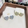 Модные Изысканные Мини Серьги с Фианитами Премиум-Качества Женские Украшения для Изготовления Памятный Подарок Серьги в Форме Сердца
