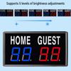 4-Digit LED Electronic Score Keeper Scoreboard with Remote for Basketball Ping Pong Table Tennis