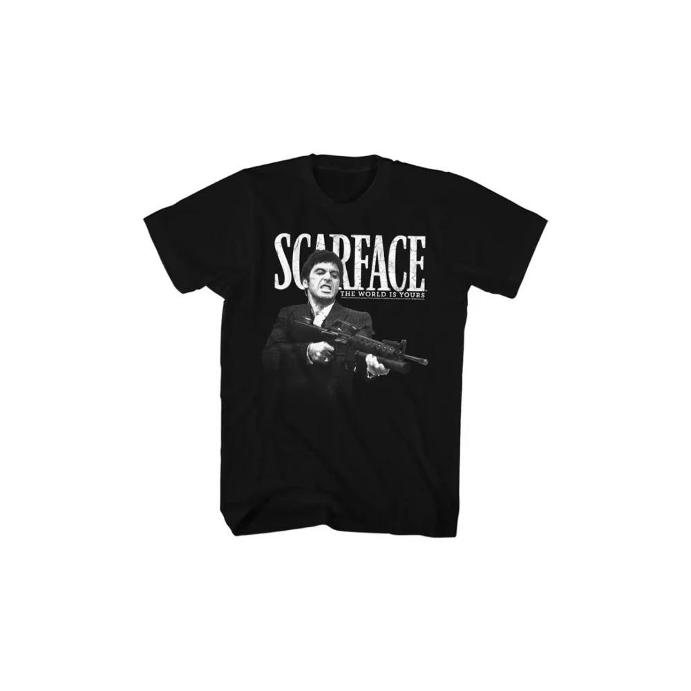 Футболка с коротким рукавом из фильма «Лицо со шрамом» Аль Пачино «Классическая американская гангстерская футболка» Tony для мужчин и женщин в стиле хип-хоп в стиле ретро и готики
