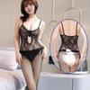 Sexy Underwear Sexy Women's Uniform Suspenders Hollow Perspective Temptation Open Crotch One-piece Socks Free New Women