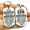 Vintage To My Son Keychain Daughter To My Dad Keychain To My Daughter Keychain  Boys