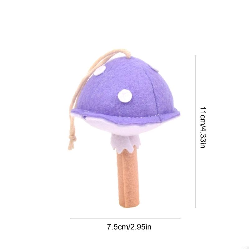 62KD Needle Felted Mushroom for Unique Bag Charm and Keychains 6Pack