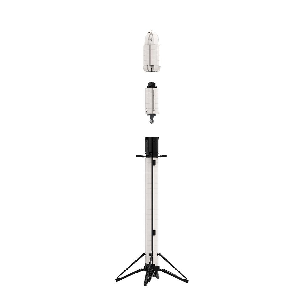 Gobricks MOC-41953 Ultimate Space X Falcon 9 [1:110 scale]  Building Blocks Bricks Toys Gifts