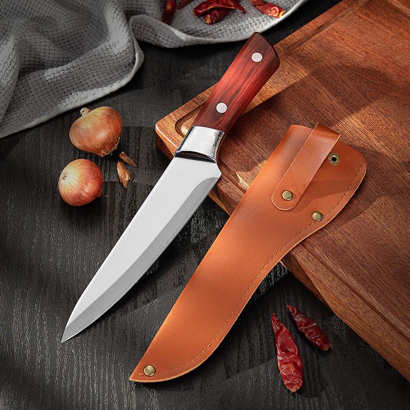 Немецкий нож из нержавеющей стали для обвалки и разделки мяса: Идеально для убоя свиней, крупного рогатого скота и овец, идеально для поваров.