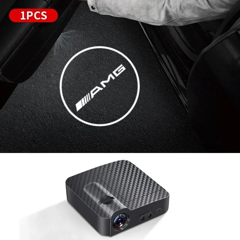 Car Door Welcome Light Led Projector Lamp For Mercedes Benz AMG A C E R M class CLA GLA W204 W210 W124 W205 W203 Auto Goods