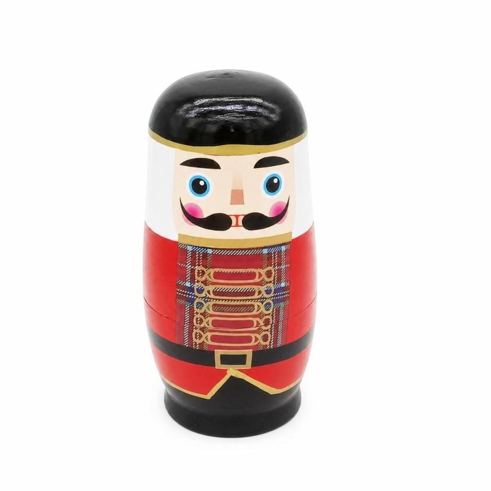 5PCS Painted Finish Stacking Figure Set Stacking Design Christmas Table Centerpiece Christmas Decor