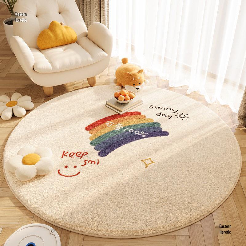Круглый водонепроницаемый нескользящий ковер для гостиной, дивана, журнального столика или спальни