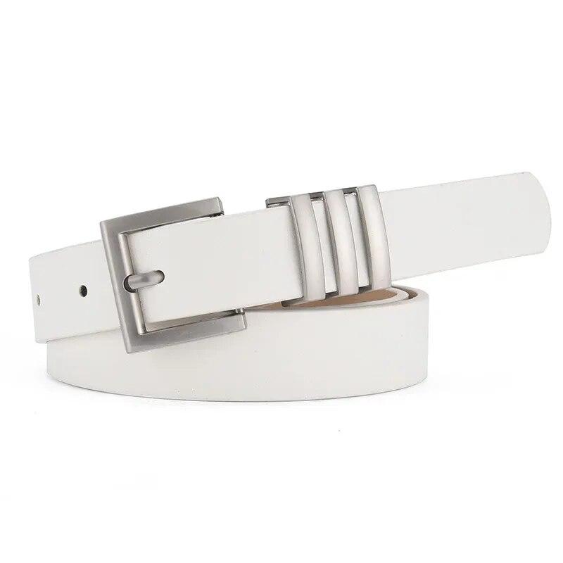 Модные ремни для женщин, золотые/серебряные ремни с пряжкой из цинкового сплава, 105 см, ремни из искусственной кожи, модные европейские ремни