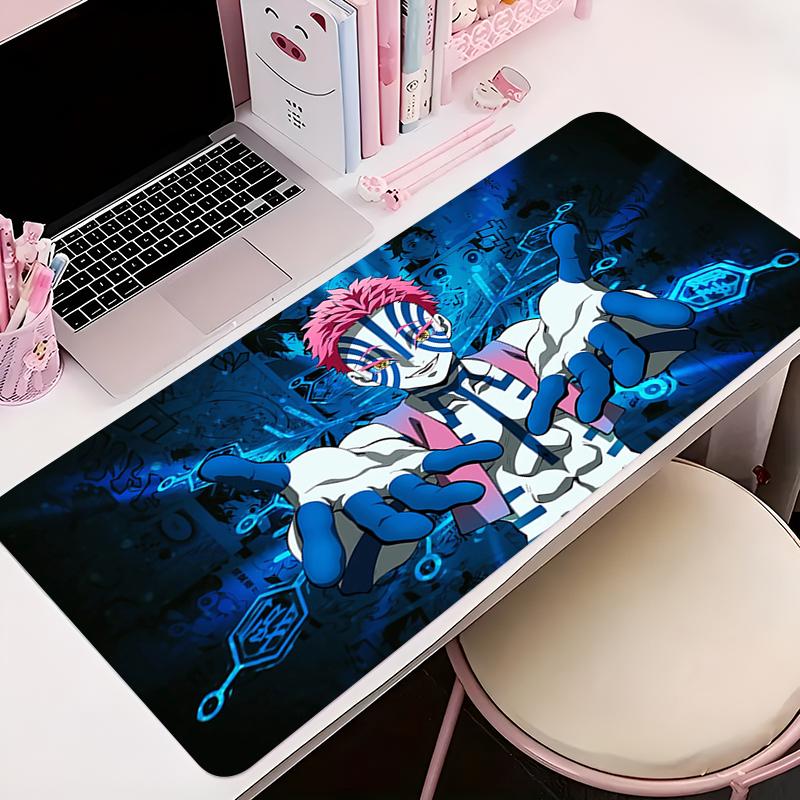 Mouse Pad Anime NonSlip Rubber HD Mousepad Office Desk Mat Gaming PC Accessories Large Gamer Ddemon Slayer Akaza Keyboard Mat