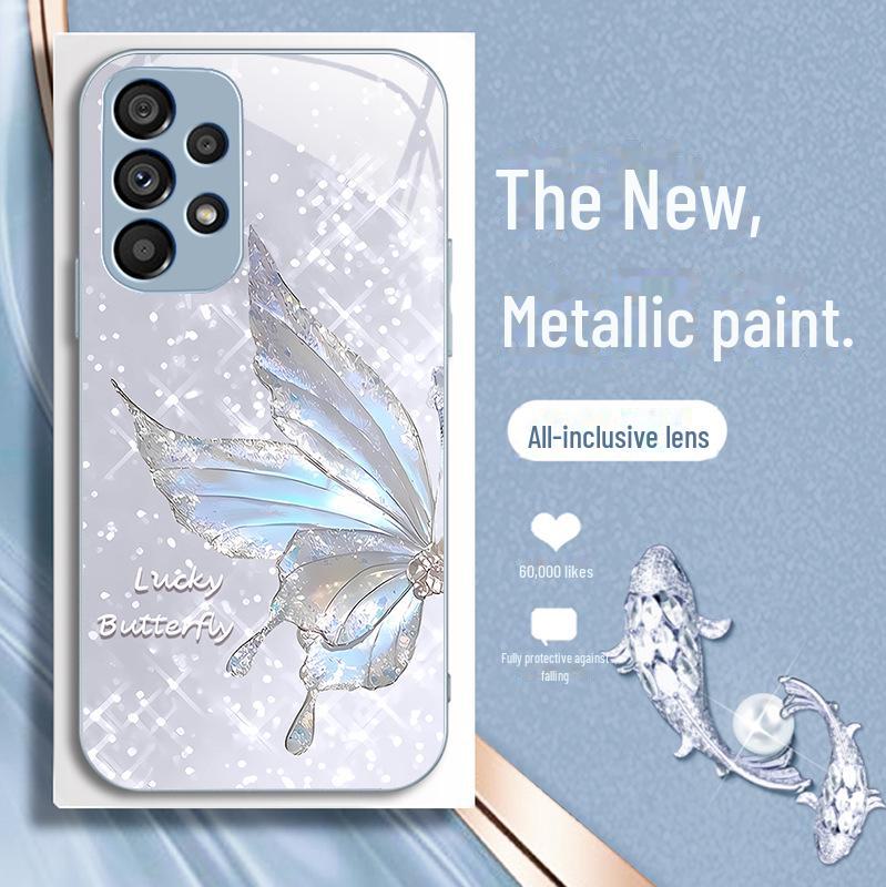 Чехол-бабочка для Samsung S20FE Crystal: Стильный, устойчивый к падениям, градиентный дизайн для S8, S21, S40 — комплексная, ультра-жидкая защита (22in).