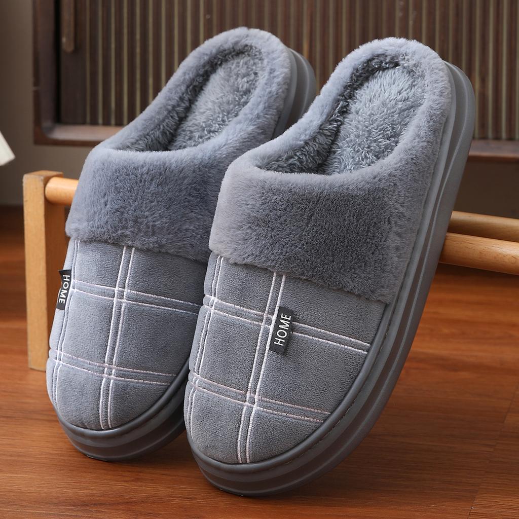 Cotton Slippers Large Size 2025 Winter Cotton Mop Warm Wool Slippers Thick Bottom Plush Slippers 45 46 47 48